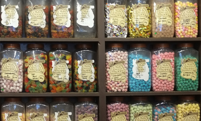 Sweets in jars