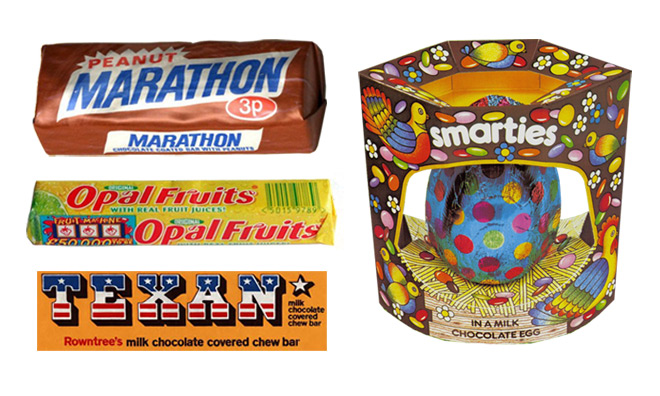 Marathon, Opal Fruits, Texan Bar, Easter Egg