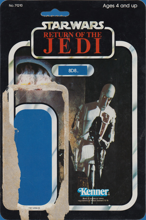 8D8 vintage Return of the Jedi action figure card back