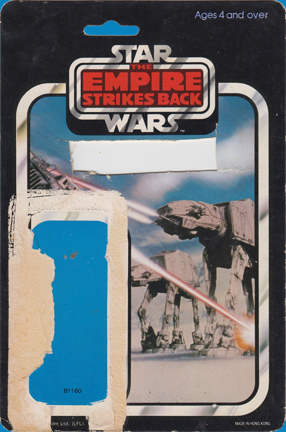 AT-AT Commander vintage The Empire Strikes Back action figure card back