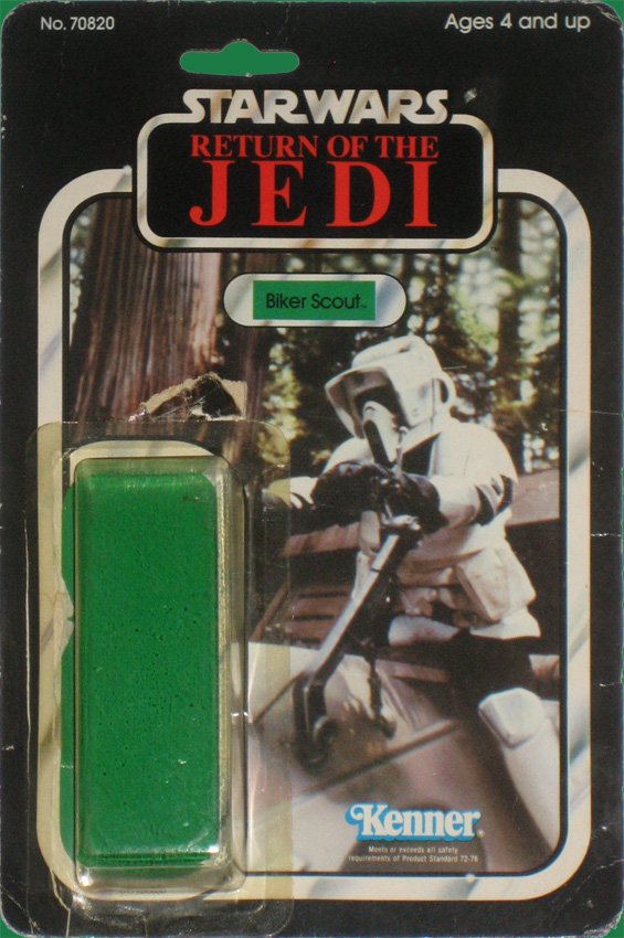 Biker Scout vintage Return of the Jedi action figure card back