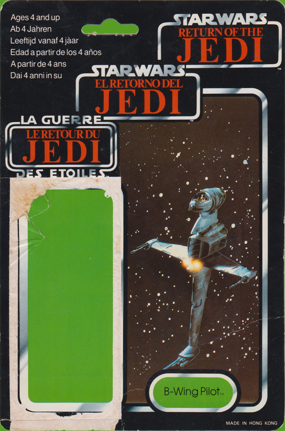 B-Wing Pilot vintage Return of the Jedi action figure card back