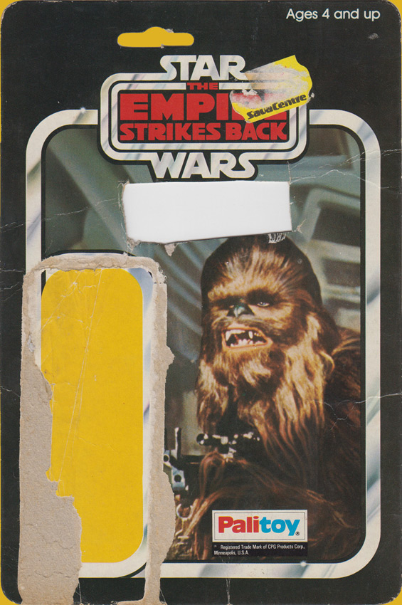 Chewbacca vintage Star Wars action figure card back