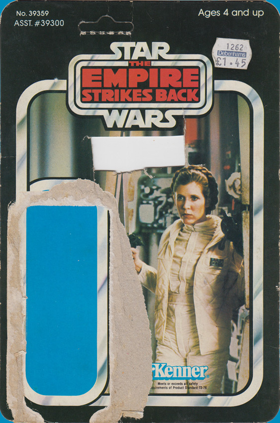 Leia vintage The Empire Strikes Back action figure card back