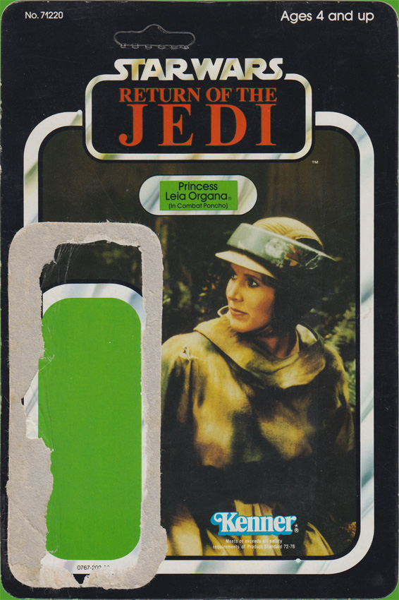 Princess Leia Organa vintage Return of the Jedi action figure card back