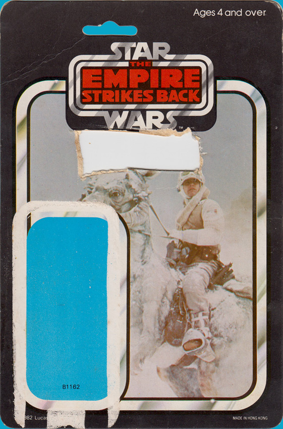 Luke Skywalker vintage The Empire Strikes Back action figure card back