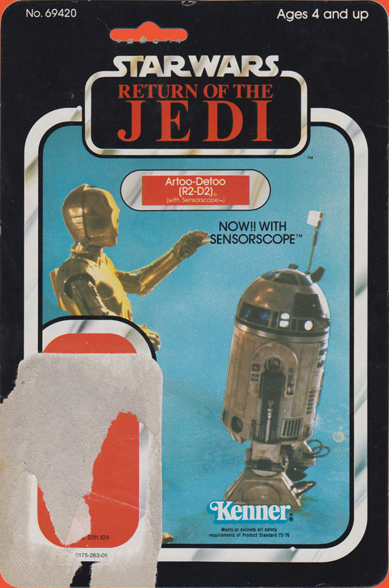 Artoo-Deetoo (R2-D2) vintage The Empire Strikes Back action figure card back