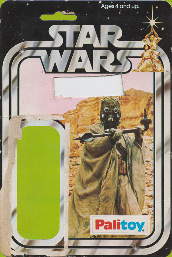 Tusken Raider vintage Star Wars action figure card back