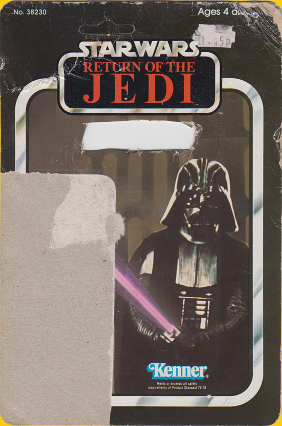 Darth Vader vintage Star Wars action figure card back