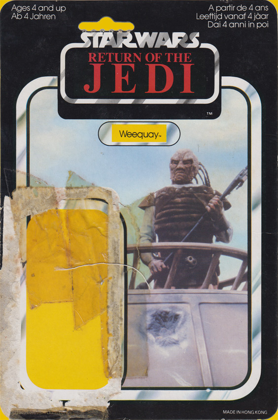 Weequay vintage Return of the Jedi action figure card back