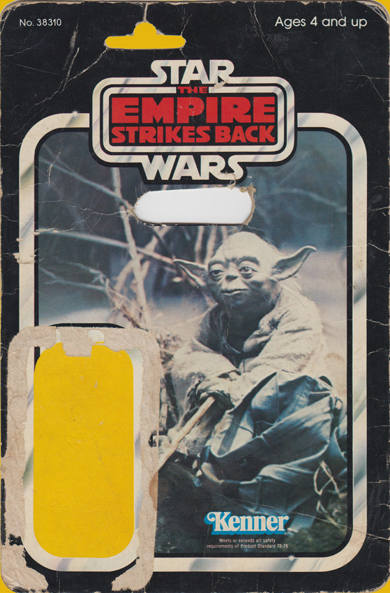 Yoda vintage The Empire Strikes Back action figure card back